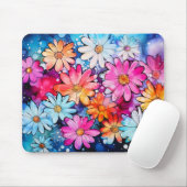 Niedliche farbige Blume Doodle Mousepad (Mit Mouse)