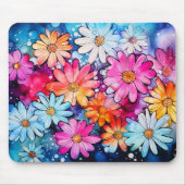 Niedliche farbige Blume Doodle Mousepad (Vorne)