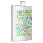 Niedliche farbige Blume Flachmann (Rechts)