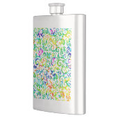 Niedliche farbige Blume Flachmann (Links)