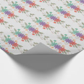 Niedliche farbige Blume Geschenkpapier (Ecke)