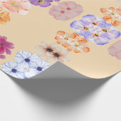 Niedliche farbige Blume Geschenkpapier (Ecke)