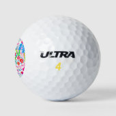 Niedliche farbige Blume Golfball (Logo)