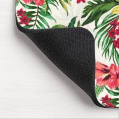 Niedliche farbige Blume Grüne Blätter Mousepad (Ecke)