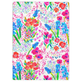 Niedliche farbige Blume Klemmbrett (Rückseite)