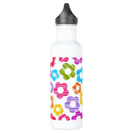 Niedliche farbige Blume mährenhaft fröhliche Blume Edelstahlflasche (Links)