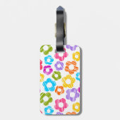 Niedliche farbige Blume mährenhaft fröhliche Blume Gepäckanhänger (Rückseite vertikal)