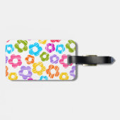 Niedliche farbige Blume mährenhaft fröhliche Blume Gepäckanhänger (Rückseite horizontal)