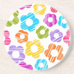 Niedliche farbige Blume mährenhaft fröhliche Blume Getränkeuntersetzer