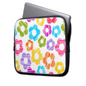 Niedliche farbige Blume mährenhaft fröhliche Blume Laptopschutzhülle (Vorderseite Links)