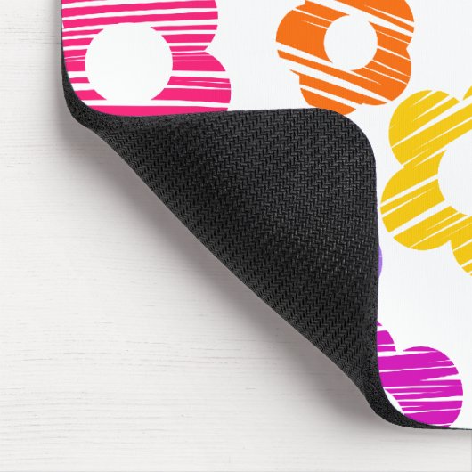 Niedliche farbige Blume mährenhaft fröhliche Blume Mousepad (Ecke)