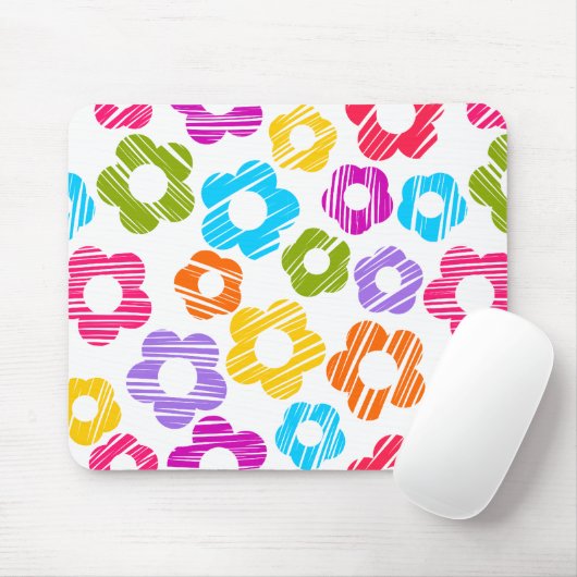 Niedliche farbige Blume mährenhaft fröhliche Blume Mousepad (Mit Mouse)