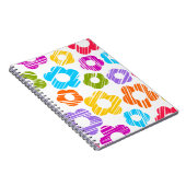 Niedliche farbige Blume mährenhaft fröhliche Blume Notizblock (Rechte Seite)