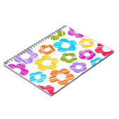 Niedliche farbige Blume mährenhaft fröhliche Blume Notizblock (Linke Seite)