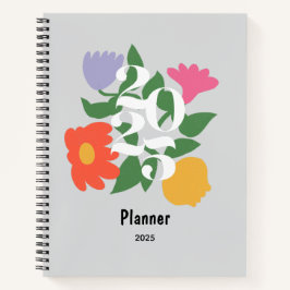 Niedliche farbige Blume Personalisierter Planer Notizblock