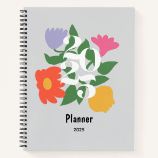 Niedliche farbige Blume Personalisierter Planer Notizblock