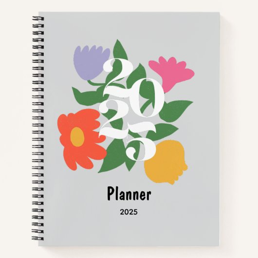 Niedliche farbige Blume Personalisierter Planer Notizblock (Vorderseite)