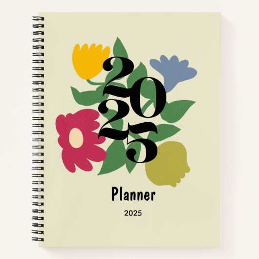 Niedliche farbige Blume Personalisierter Planer Notizblock (Vorderseite)