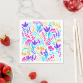 Niedliche farbige Blume Serviette (Beispiel)