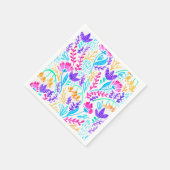 Niedliche farbige Blume Serviette (Ecke)