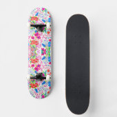 Niedliche farbige Blume Skateboard (Vorderseite)