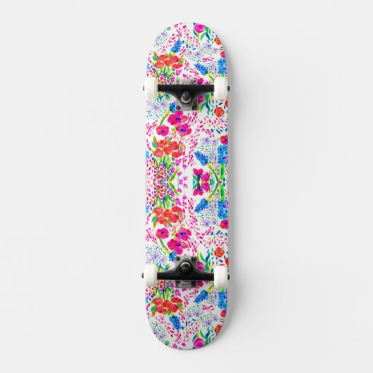 Niedliche farbige Blume Skateboard (Vorderseite)