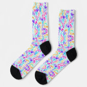 Niedliche farbige Blume Socken (Linkes Detail)