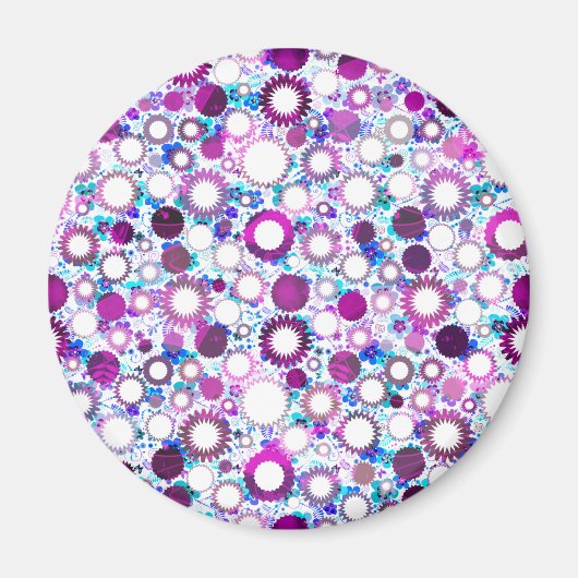 Niedliche farbige Blume Sonnen-Muster Magnet (Vorne)