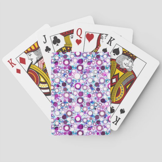 Niedliche farbige Blume Sonnen-Muster Spielkarten (Rückseite)