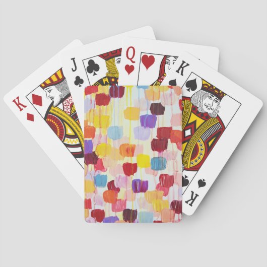 Niedliche farbige Blume Spielkarten (Rückseite)