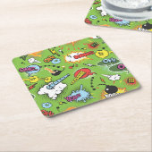 Niedliche Farbige Cartoon-Sprechblasen Rechteckiger Pappuntersetzer (angewinkelt)