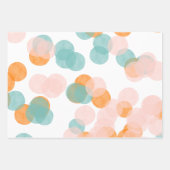 Niedliche Farbige Confetti Dots Abstrakt Wasserfar Geschenkpapier Set (Vorderseite 2)
