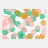 Niedliche Farbige Confetti Dots Abstrakt Wasserfar Geschenkpapier Set (Vorderseite)