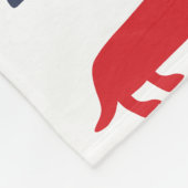 Niedliche farbige Dackel Hunde Dackel Fleecedecke (Ecke)