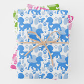 Niedliche farbige Dackeln Wrapping Paper Set 3 Geschenkpapier Set (Beispiel)
