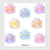 Niedliche Farbige Daisy Blume Stickers Aufkleber (Blatt)