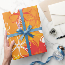 Niedliche farbige Daisy Illustration Blumenmuster Geschenkpapier