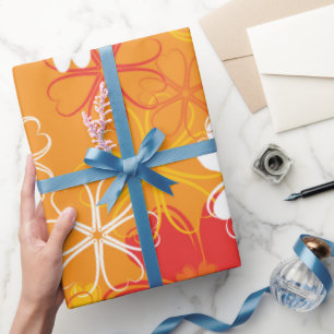 Niedliche farbige Daisy Illustration Blumenmuster Geschenkpapier