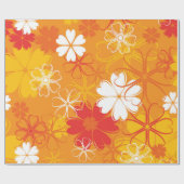 Niedliche farbige Daisy Illustration Blumenmuster Geschenkpapier (Flach)