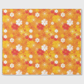 Niedliche farbige Daisy Illustration Blumenmuster Geschenkpapier (Flach)