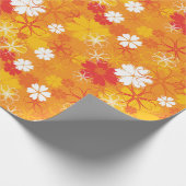 Niedliche farbige Daisy Illustration Blumenmuster Geschenkpapier (Ecke)