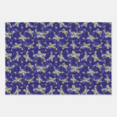 Niedliche farbige Daisy Illustration Blumenmuster Geschenkpapier Set (Vorderseite 3)