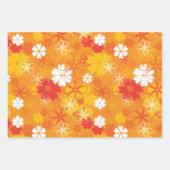 Niedliche farbige Daisy Illustration Blumenmuster Geschenkpapier Set (Vorderseite)