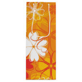 Niedliche farbige Daisy Illustration Blumenmuster Geschenktüte Für Weinflaschen (Vorderseite)