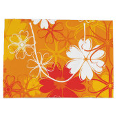 Niedliche farbige Daisy Illustration Blumenmuster Große Geschenktüte (Rückseite)