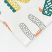 Niedliche Farbige Dinosaurier Alphabet Muster Kind Fleecedecke (Ecke)