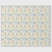 Niedliche Farbige Dinosaurier Alphabet Muster Kind Geschenkpapier (Flach)