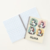 Niedliche Farbige Einhorn Doodles Kleinkind T - Sh Notizblock (Innenseite)