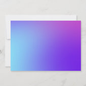 Niedliche Farbige Einhornbahn Regenbogen Wasserfar Einladung (Rückseite)