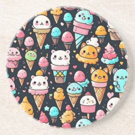 Niedliche, farbige Eistöcken Getränkeuntersetzer